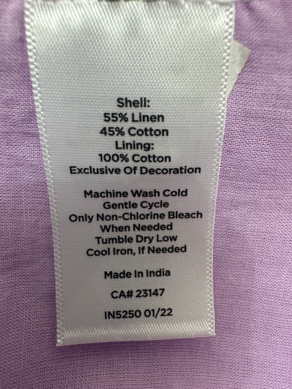 Talbots Plus Linen Blend Light Lilac Embroidered Maci Dress | Size 16W - Picture 9 of 10